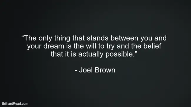 Joel Brown Best Quotes