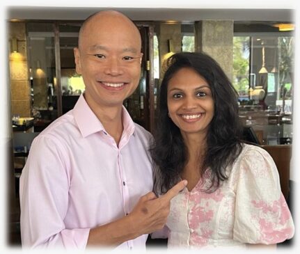 Deepta with Thaddeus Lawrence (Left)