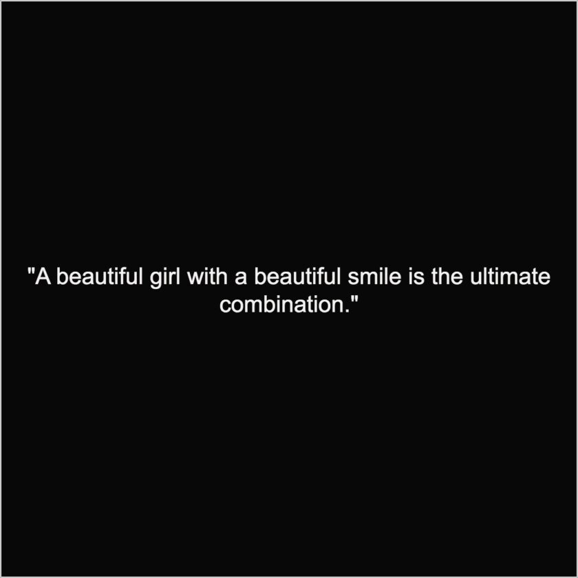 beautiful girl smile quote